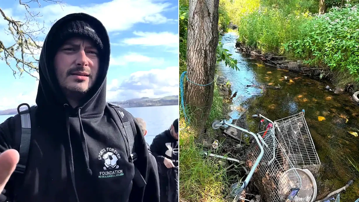 Glasgow plumber Kieran McGregor has hauled 140 supermarket trolleys from the Brock Burn in 30 days