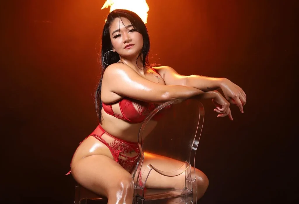OnlyFans model Jasmine Teaa posing for a photo