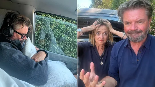 Christabel Bradley, 62, and husband Jonathan, 63, slept upright in their camper van after a breakdown