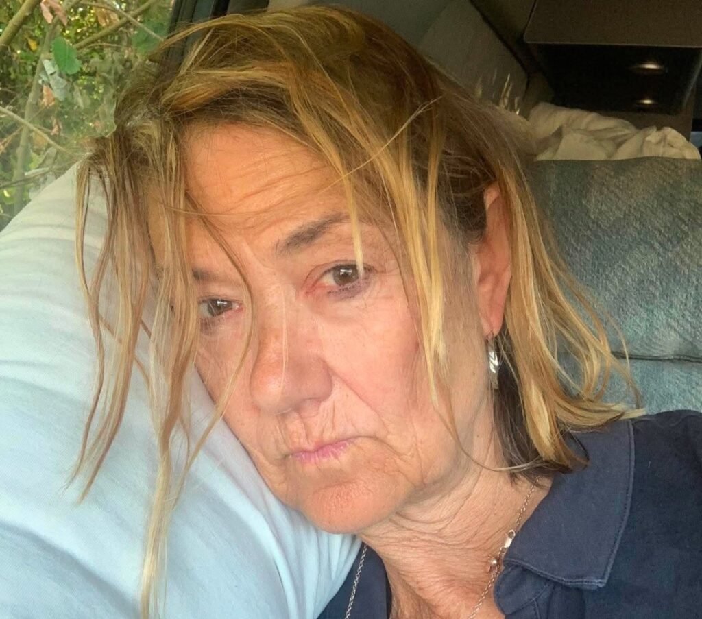 Christabel Bradley, 62, and husband Jonathan, 63, slept upright in their camper van after a breakdown