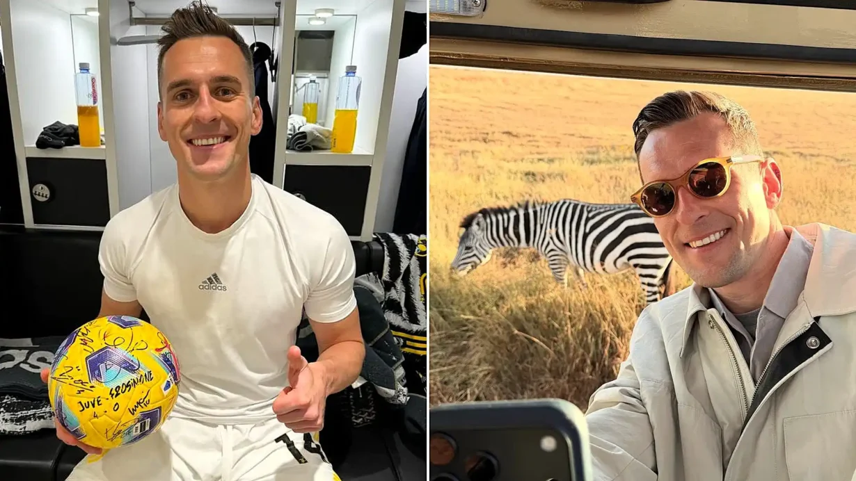 Arkadiusz Milik overtook on a zebra crossing in front of police