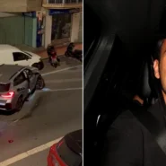 UD Almería striker Álex Sola filmed fleeing his wrecked BMW after a 7am crash while allegedly three times over the drink-drive limit. He later returned to the scene.