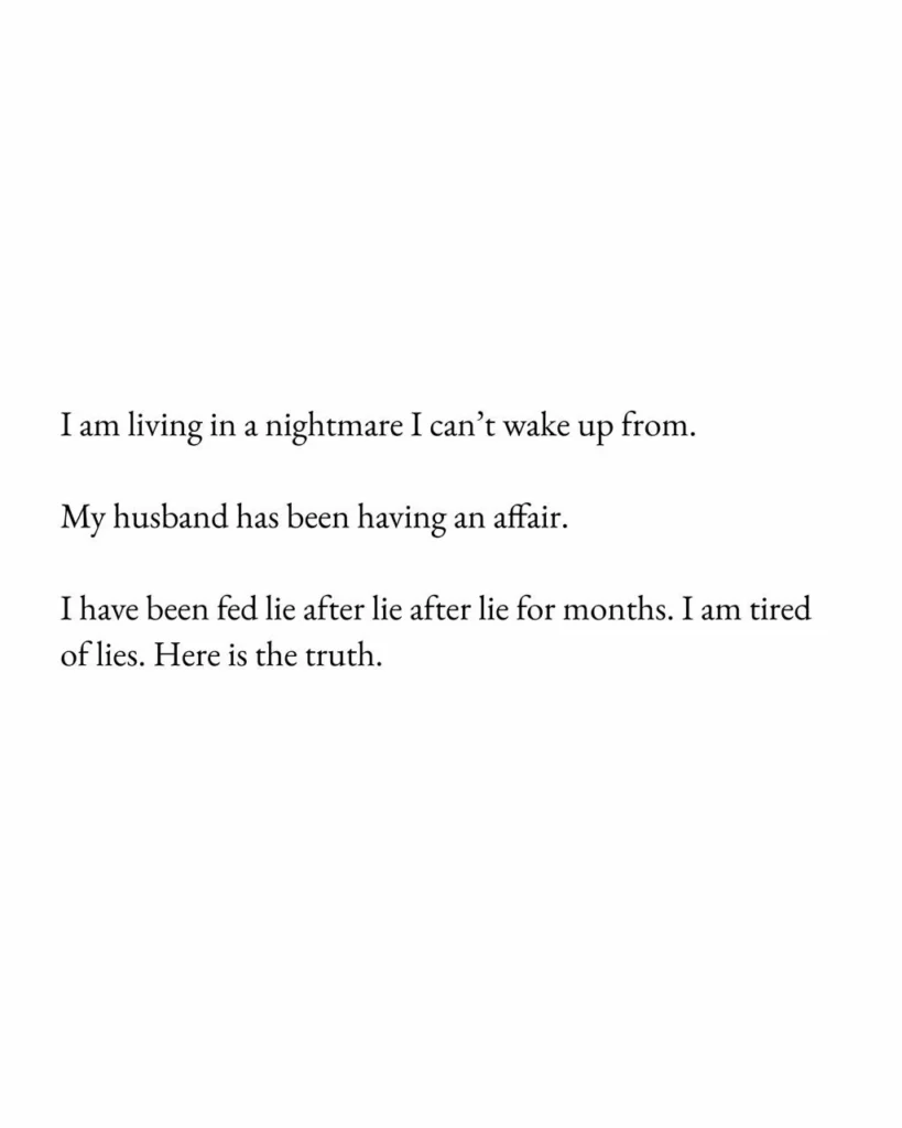 Hila Klein's statement in text about her husband's affair and betrayal