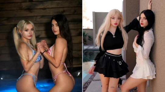 Identical twins Lauren and Julia Burch strip online together but refuse to kiss, claiming their content strengthens marriages. The 25-year-olds have 4m combined Instagram followers.